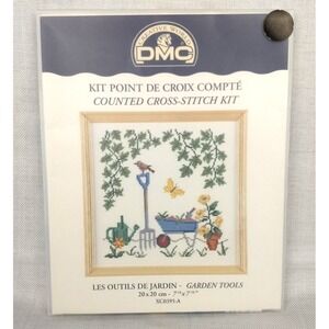 Creative World DMC Counted Cross Stitch Kit Garden Tools  XC0395A NIP NEW